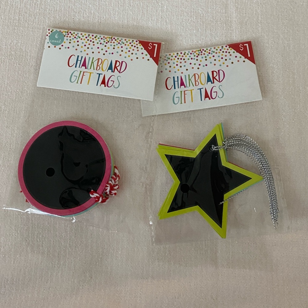 Chalkboard gift tags